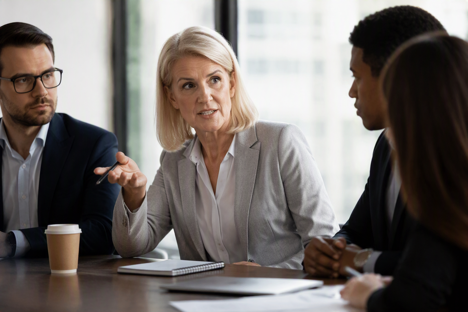 Executive challenging assumptions during negotiation